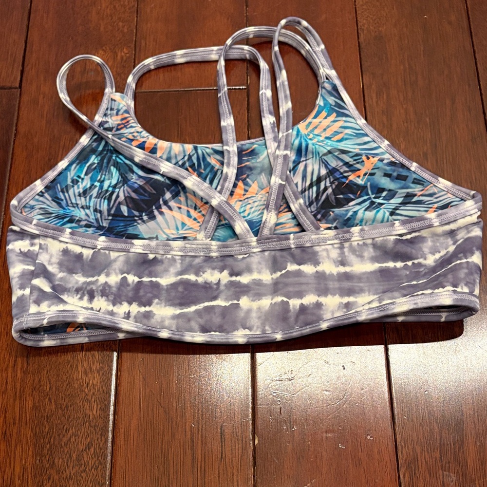 Athleta Girls Purple Tie-Dye Two-Piece Swim Set - Picture 5 of 7